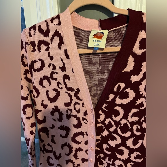 Farm Rio Mixed Leopard Knit Midi Dress - Picture 6 of 7